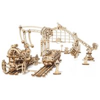 UGEARS 3D puzzle - Železniční jeřáb manipulátor, 354 dílků