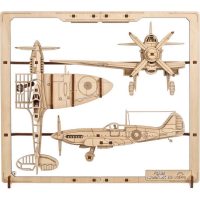 UGEARS 3D puzzle - Fighter Aircraft 2,5D, 47 dílků