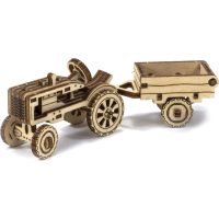 WOODEN CITY 3D puzzle - Superfast Americký traktor s vlečkou