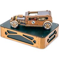 WOODEN CITY 3D puzzle - Automobil Hot Rod Limitovaná edice, 142 dílů