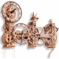 WOODEN CITY 3D puzzle - Steampunk nástěnné hodiny, 269 dílů