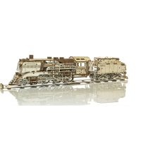 WOODEN CITY 3D puzzle - Express s tendrem a kolejemi, 580 dílů