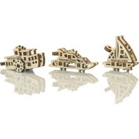 WOODEN CITY 3D puzzle mini sada Widgets - Lodě, 28 dílků
