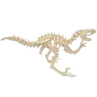 WOODEN TOY WCK 3D puzzle - Velociraptor, malý