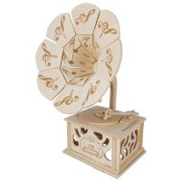 WOODEN TOY WCK 3D puzzle - Gramofón