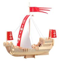 WOODEN TOY WCK 3D puzzle - Hanzovní loď, koga