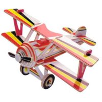 WOODEN TOY WCK 3D puzzle - Dvouplošník Nieuport, barevný