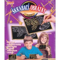 ARTLOVER Škrabací obrázky - Zlaté, sada 6 kusů