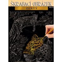 ARTLOVER Škrabací obrázek - Gepard, zlatý
