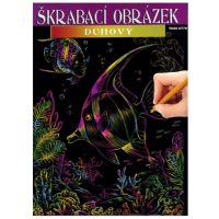 ARTLOVER Škrabací obrázek duhový - Rybky, 20 x 25 cm