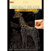 ARTLOVER Škrabací obrázek - Žirafa, zlatý