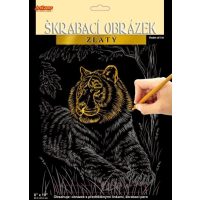 ARTLOVER Škrabací obrázek - Tygr, zlatý