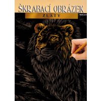 ARTLOVER Škrabací obrázek - Lev, zlatý