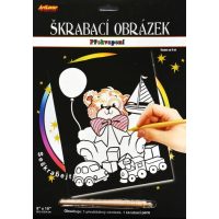 ARTLOVER Škrabací obrázek s překvapením - Medvídek s hračkami, 20 x 25 cm