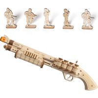 ROBOTIME Rokr 3D dřevěné puzzle - Brokovnice Terminator M870, 172 dílků