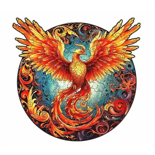 Foto - Kulaté dřevěné puzzle - Fénix, A3