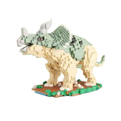 Foto - Dinosauří stavebnice - Žluto zelený