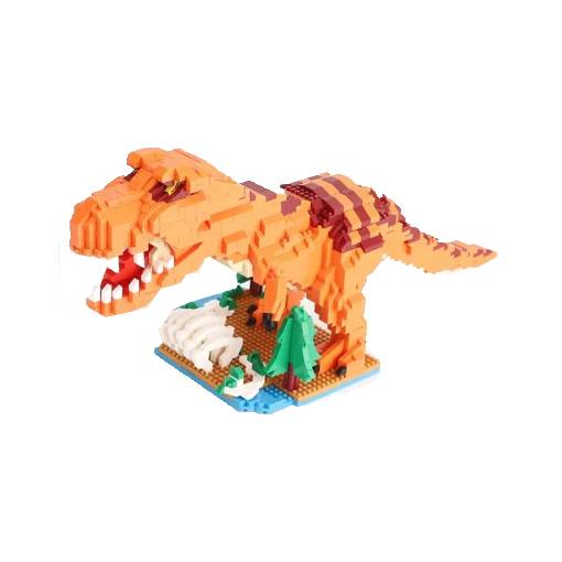 Foto - Dinosauří stavebnice - Oranžový s červenými pruhy