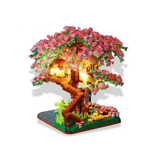 Foto - Sakura TreeHouse stavebnice - Růžové květy se světýlky