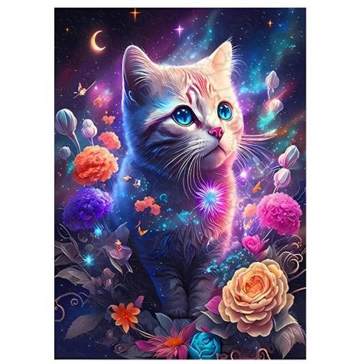 Foto - Klasické dřevěné puzzle - Koťátko, A4