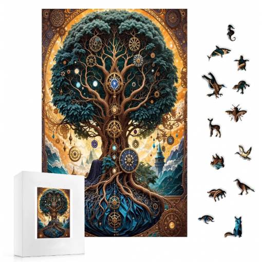 Foto - Klasické dřevěné puzzle - Strom, A5