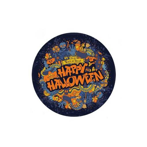 Foto - Kulaté dřevěné puzzle - Halloween, Happy Halloween A5