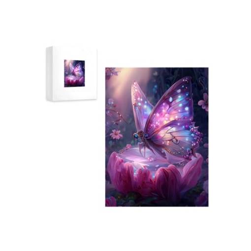 Foto - Klasické dřevěné puzzle - Magický motýl, A3