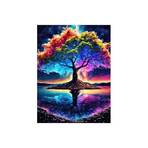 Foto - Diamantové malování - Barevný magický svět, 30 x 40