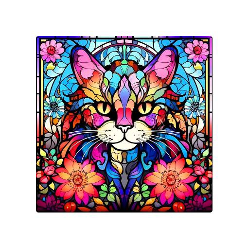 Foto - Diamantové malování s kulatými diamanty - Kočka 429, 30 x 30