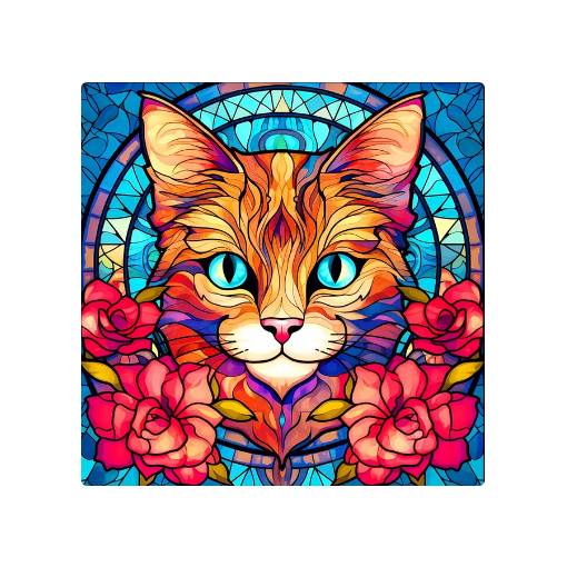 Foto - Diamantové malování s kulatými diamanty - Kočka 427, 30 x 30