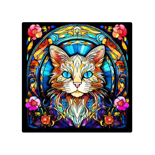 Foto - Diamantové malování s kulatými diamanty - Kočka 428, 30 x 30
