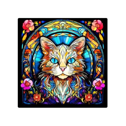 Foto - Diamantové malování s kulatými diamanty - Kočka 428, 40 x 40