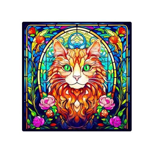 Foto - Diamantové malování s kulatými diamanty - Kočka 431, 40 x 40