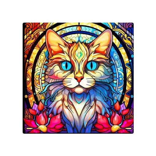 Foto - Diamantové malování s kulatými diamanty - Kočka 432, 40 x 40