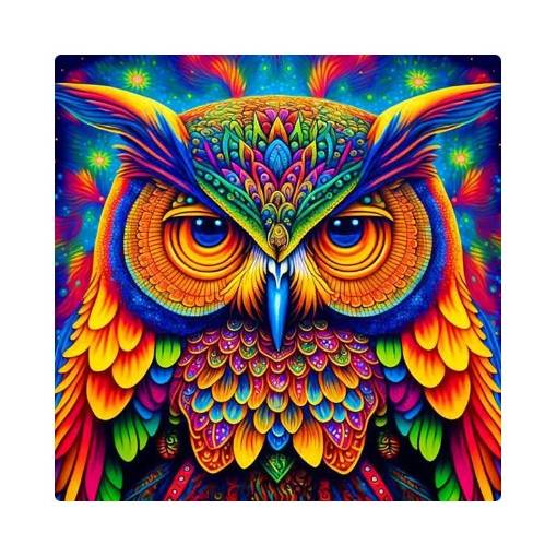 Foto - Diamantové malování s kulatými diamanty - Sova 3, 30 x 30