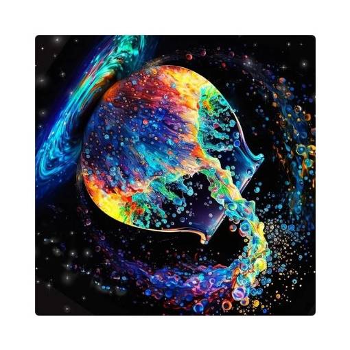 Foto - Diamantové malování s diamanty ve tvaru čtverce - Znamení zvěrokruhu, vodnář 30 x 30