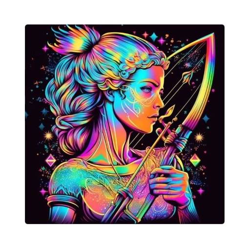 Foto - Diamantové malování s kulatými diamanty - Znamení zvěrokruhu, střelec 40 x 40