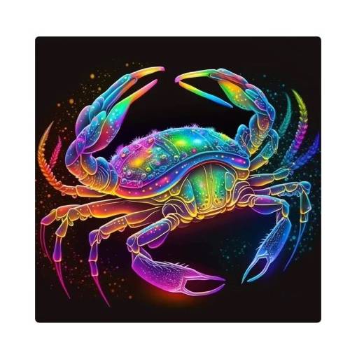 Foto - Diamantové malování s kulatými diamanty - Znamení zvěrokruhu, rak 40 x 40