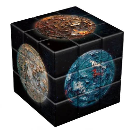 Foto - Obrázková Rubikova kostka - Planety, 3x3x3