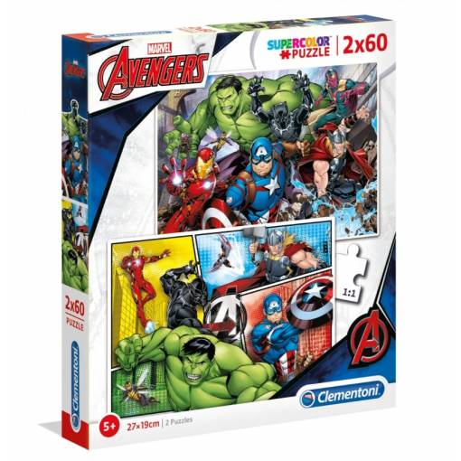 Foto - Clementoni puzzle - Avengers, 2x60 dílků
