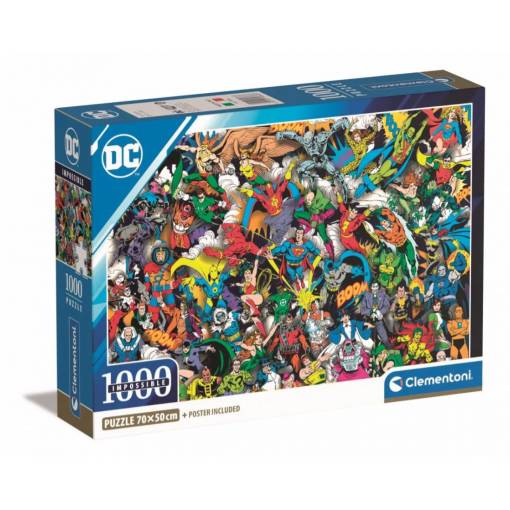 Foto - Clementoni puzzle - DC Comics Justice League impossible, 1000 dílků