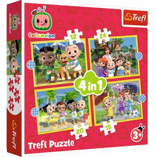 Foto - Trefl pohádkové puzzle - Cocomelon Meet the Charakters 4v1, 71 dílků