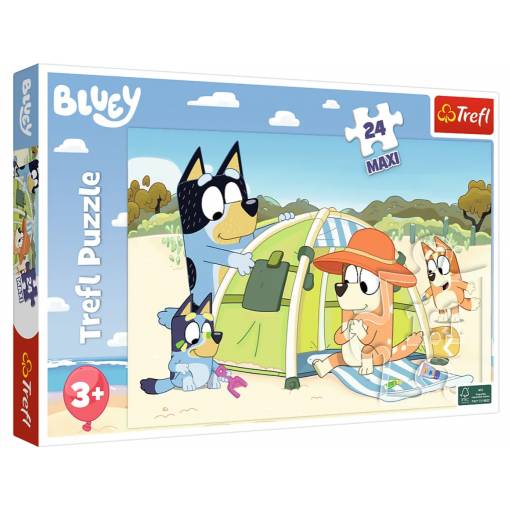 Foto - Trefl pohádkové puzzle - Bluey's Great Day, 24 dílků