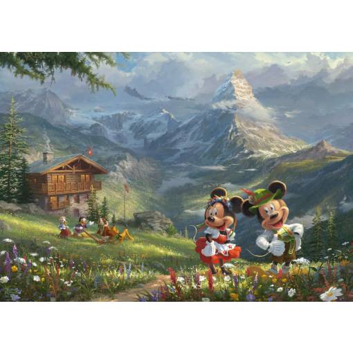 Foto - Schmidt Thomas Kinkade puzzle - Mickey and Minnie in the Alps, 1000 dílků