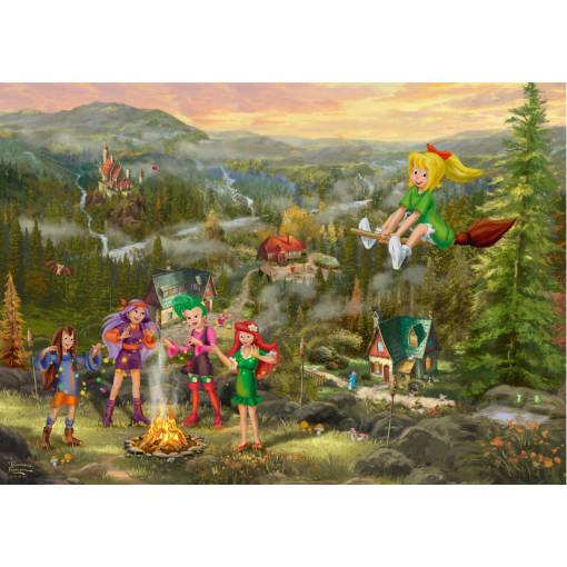 Foto - Schmidt Thomas Kinkade puzzle - Bibi Blocksberg Young Witches meeting, 1000 dílků