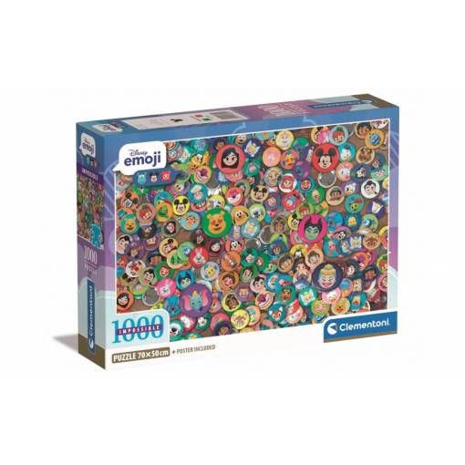 Foto - Clementoni pohádkové puzzle - Compact Disney Emoji impossible, 1000 dílků