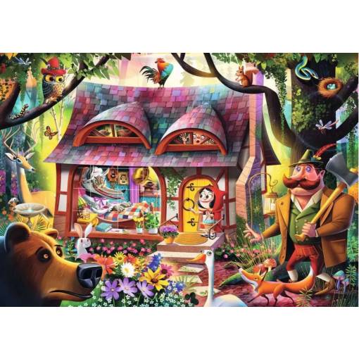 Foto - Ravensburger pohádkové puzzle - Little red riding hood, 1000 dílků