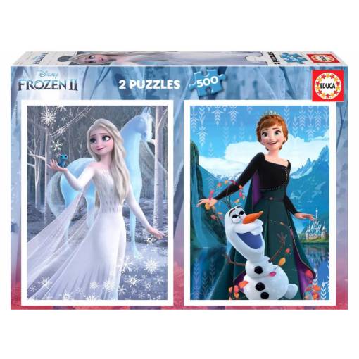 Foto - Educa Frozen II puzzle - Dva obrázky, 500 dílků
