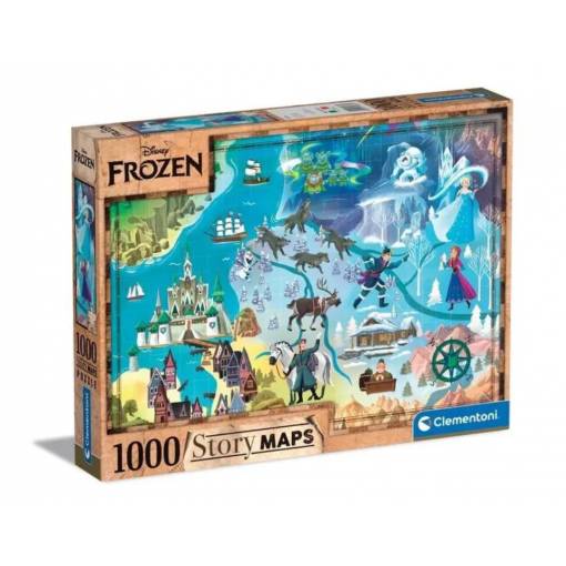 Foto - Clementoni Frozen puzzle - Map, 1000 dílků