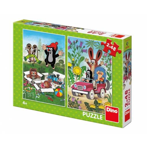 Foto - Dino pohádkové puzzle - Krtek je šťastný, 48 dílků